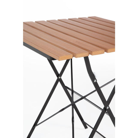 GJ765 Bolero Square Faux Wood Bistro Folding Table 600mm (Single) JD Catering Equipment Solutions Ltd