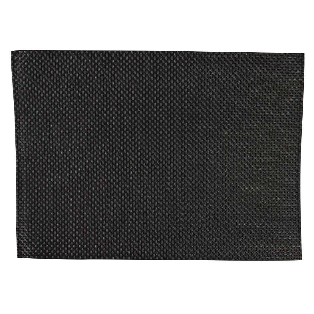 GJ992 APS PVC Placemat Black (Pack of 6) JD Catering Equipment Solutions Ltd