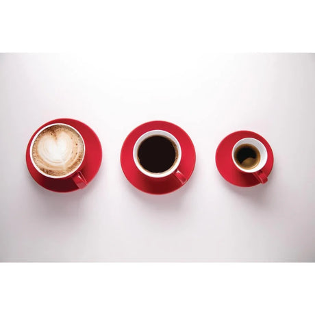 GK073 Olympia Cafe Coffee Cups Red 228ml (Pack of 12) - JD Catering Equipment Solutions Ltd