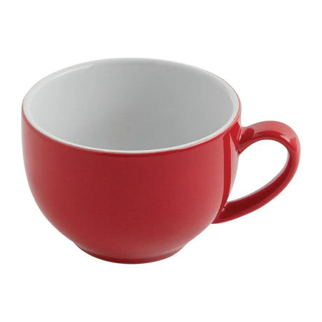GK076 Olympia Cafe Cappuccino Cups Red 340ml (Pack of 12) - JD Catering Equipment Solutions Ltd