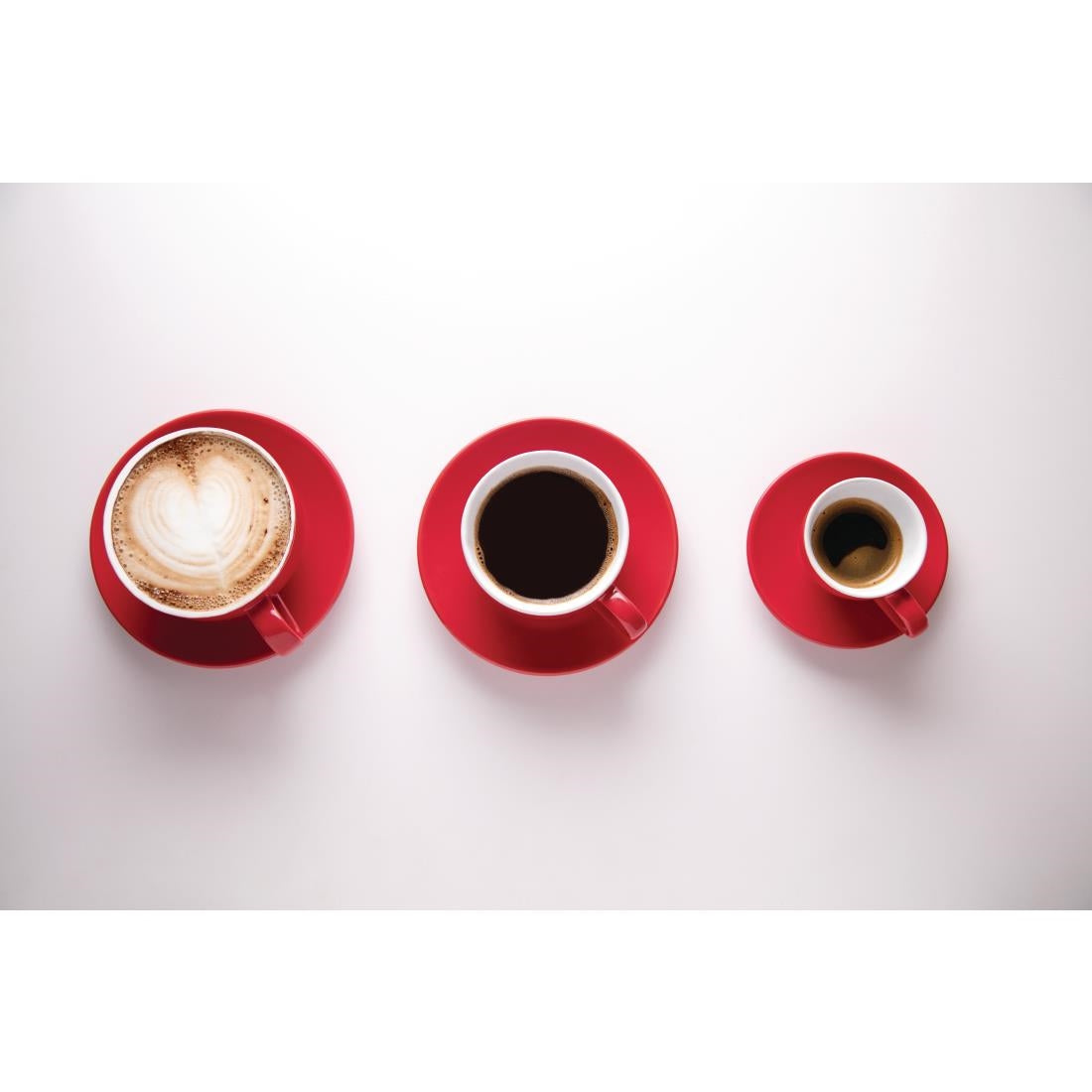 GK076 Olympia Cafe Cappuccino Cups Red 340ml (Pack of 12) JD Catering Equipment Solutions Ltd