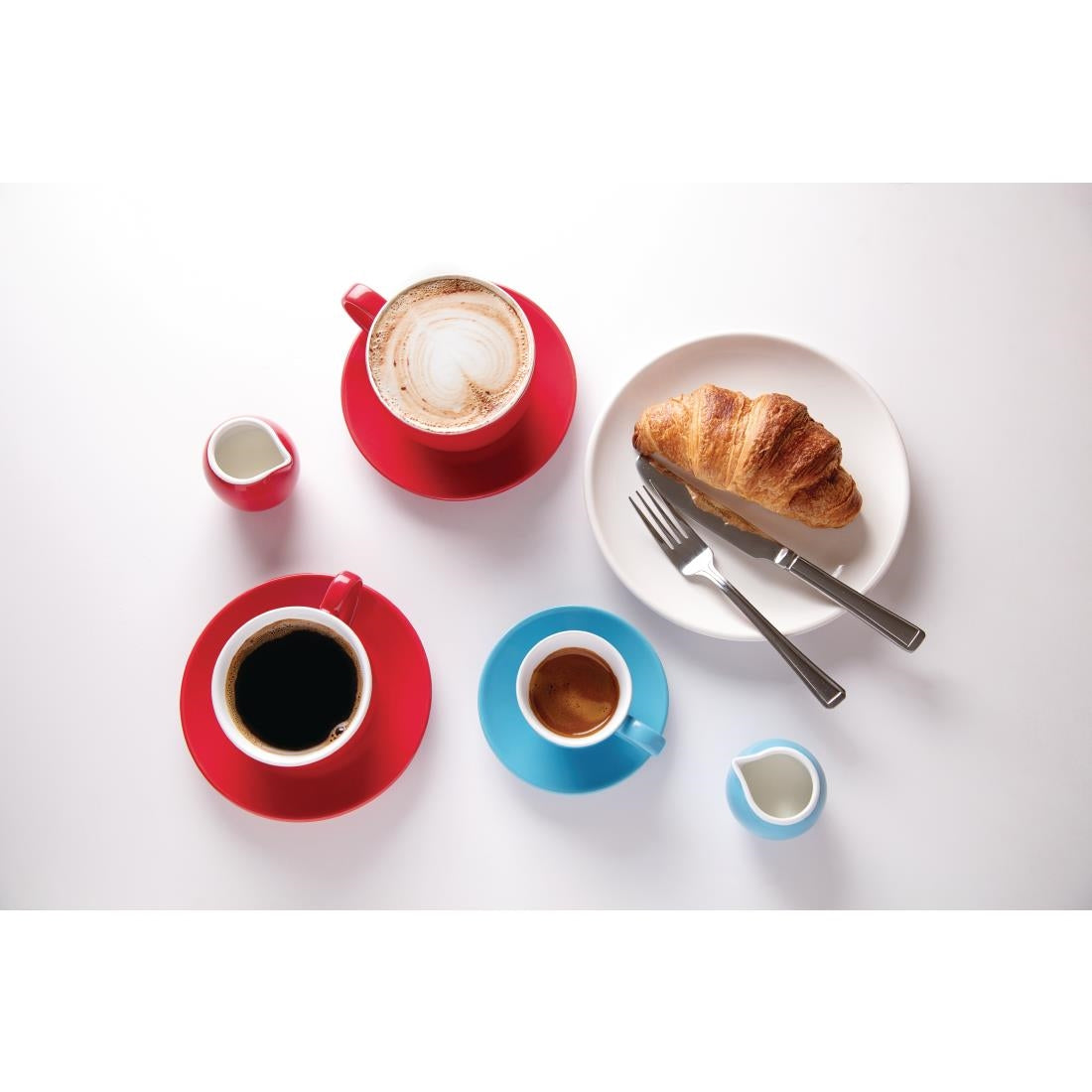 GK085 Olympia Cafe Espresso Saucers Red 116.5mm (Pack of 12) JD Catering Equipment Solutions Ltd