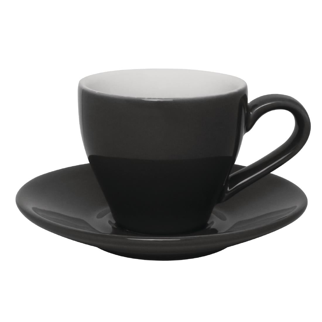 GK087 Olympia Cafe Espresso Saucers Charcoal 116.5mm (Pack of 12) JD Catering Equipment Solutions Ltd