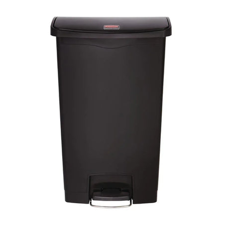 GL034 Rubbermaid Slim Jim Step on Front Pedal Black 68Ltr - JD Catering Equipment Solutions Ltd