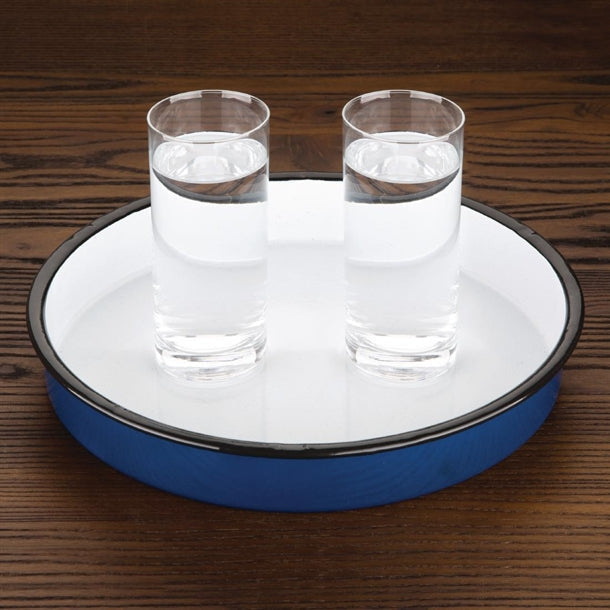 GM240 Olympia Enameled Steel Round Service Tray 320mm JD Catering Equipment Solutions Ltd