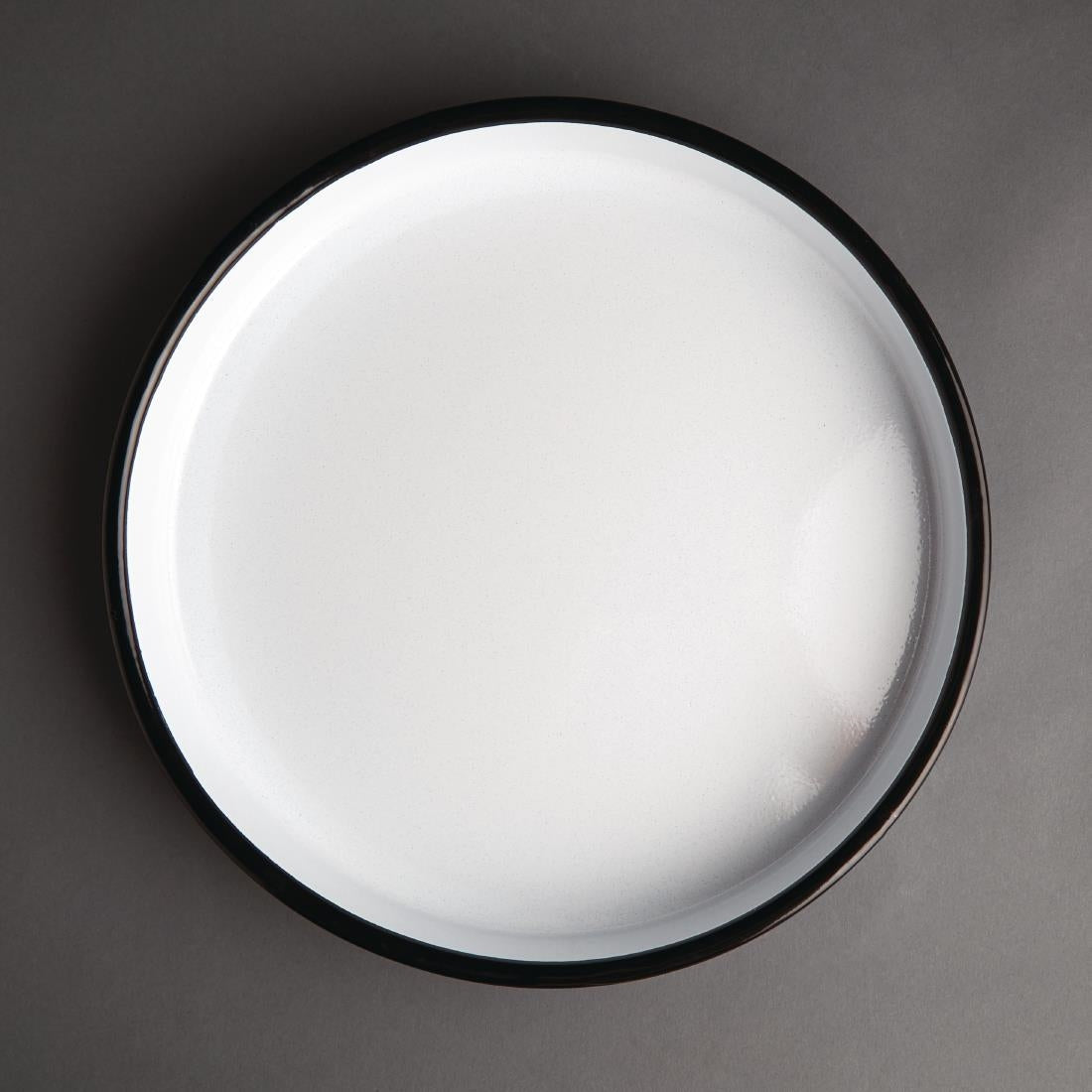 GM240 Olympia Enameled Steel Round Service Tray 320mm JD Catering Equipment Solutions Ltd