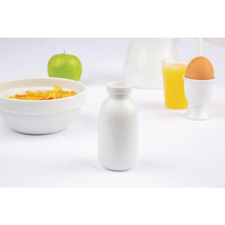 GM368 Olympia White Mini Milk Bottle 145ml (Pack of 12) JD Catering Equipment Solutions Ltd