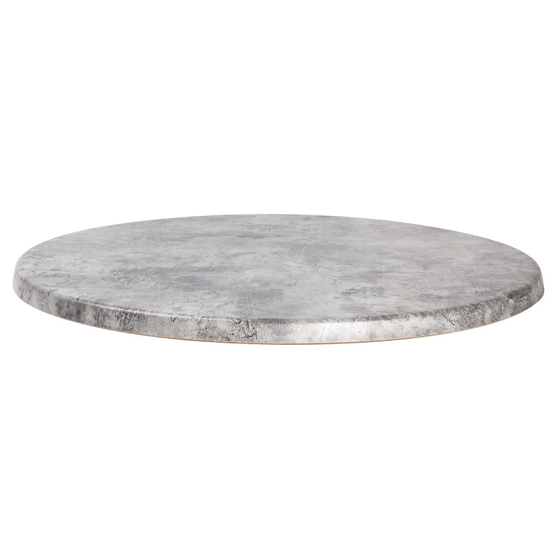 GM420 Werzalit Pre-Drilled Round Table Top Concrete 600mm JD Catering Equipment Solutions Ltd