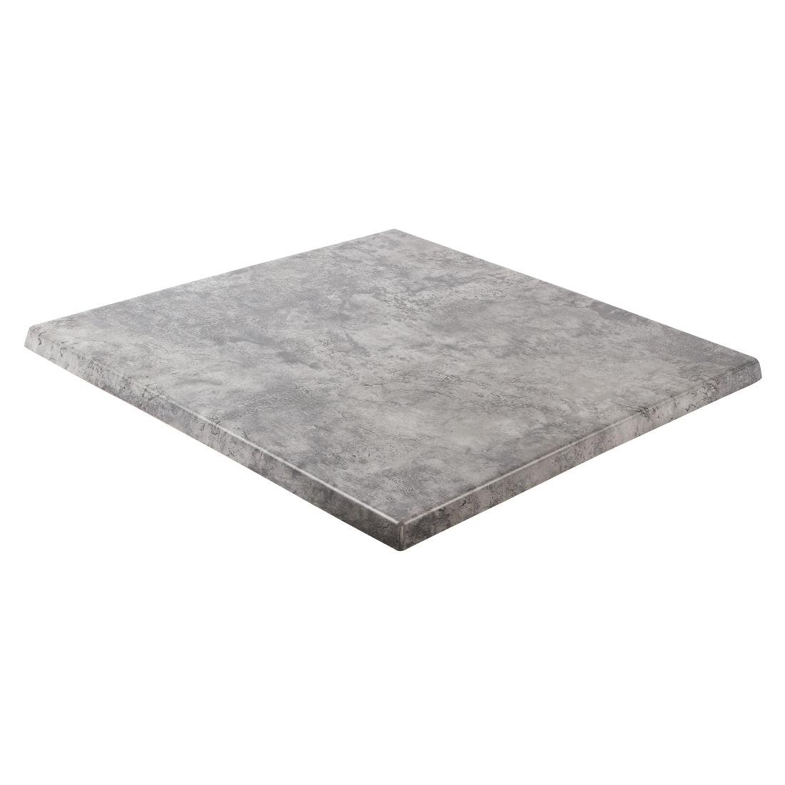 GM422 Werzalit Pre-drilled Square Table Top Concrete 600mm JD Catering Equipment Solutions Ltd