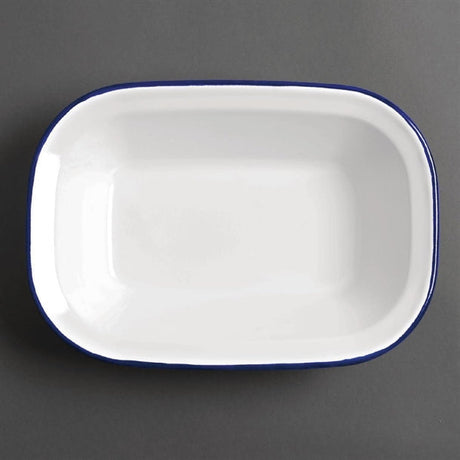 GM510 Olympia Enamel Dishes Rectangular 280 x 190mm (Pack of 6) JD Catering Equipment Solutions Ltd