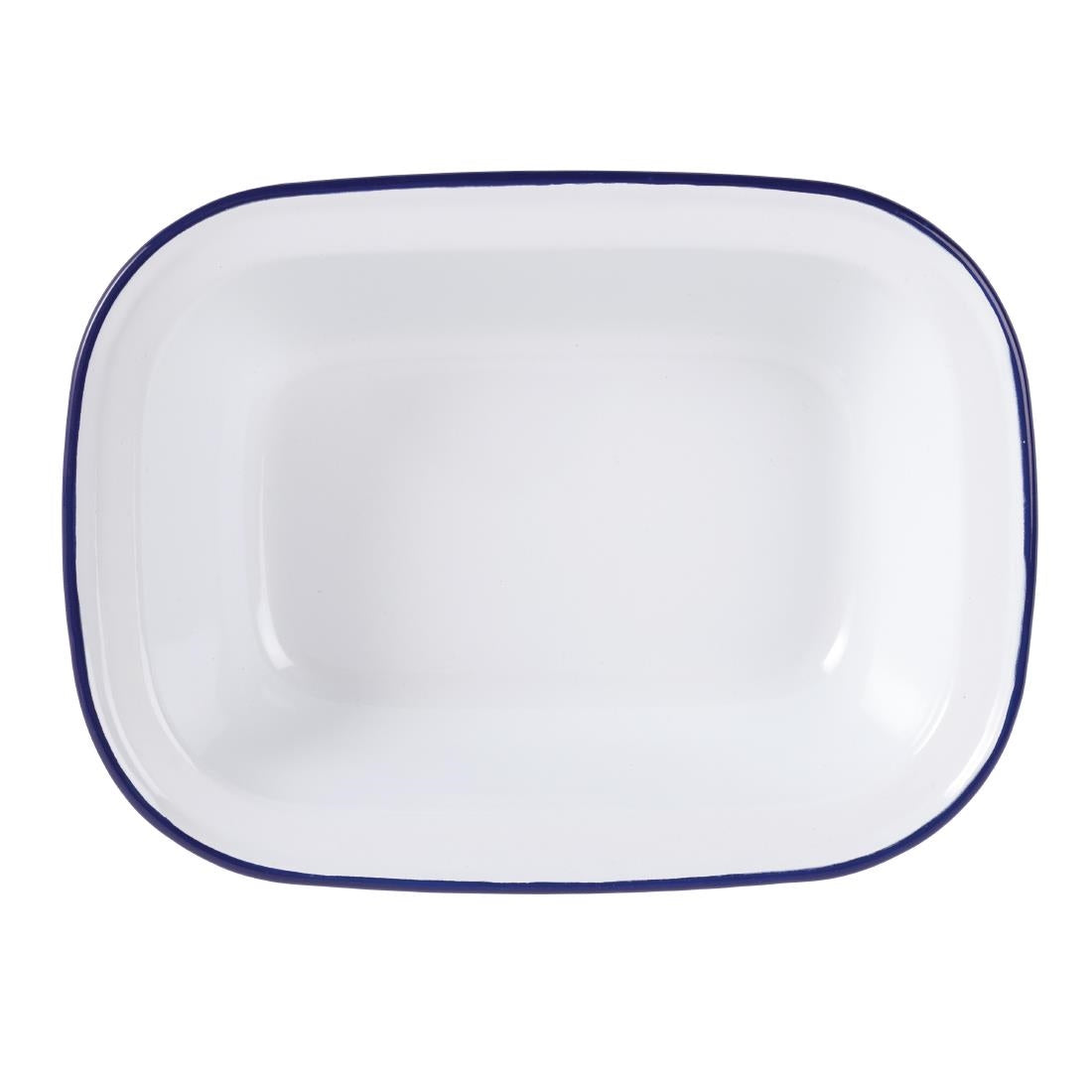 GM511 Olympia Enamel Pie Dishes Rectangular 180 x 135mm (Pack of 6) JD Catering Equipment Solutions Ltd