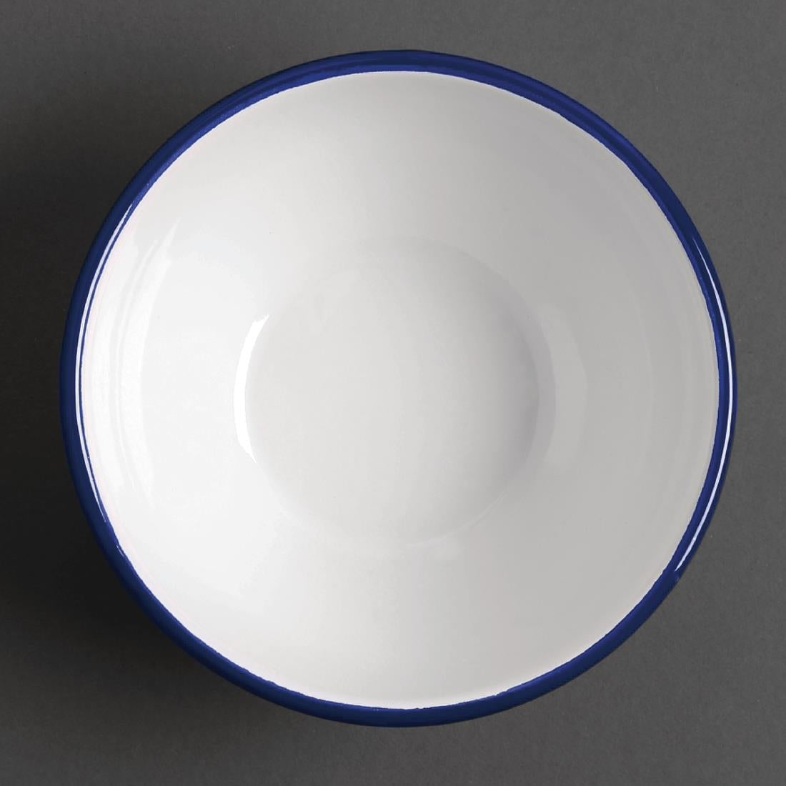 GM514 Olympia Enamel Bowls 155mm (Pack of 6) JD Catering Equipment Solutions Ltd
