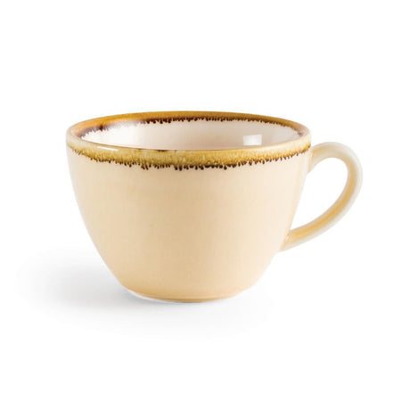 GP332 Olympia Kiln Cappuccino Cup Sandstone 340ml (Pack of 6) JD Catering Equipment Solutions Ltd