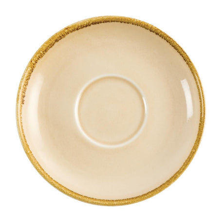 GP333 Olympia Kiln Cappuccino Saucer Sandstone 160mm (Pack of 6) JD Catering Equipment Solutions Ltd