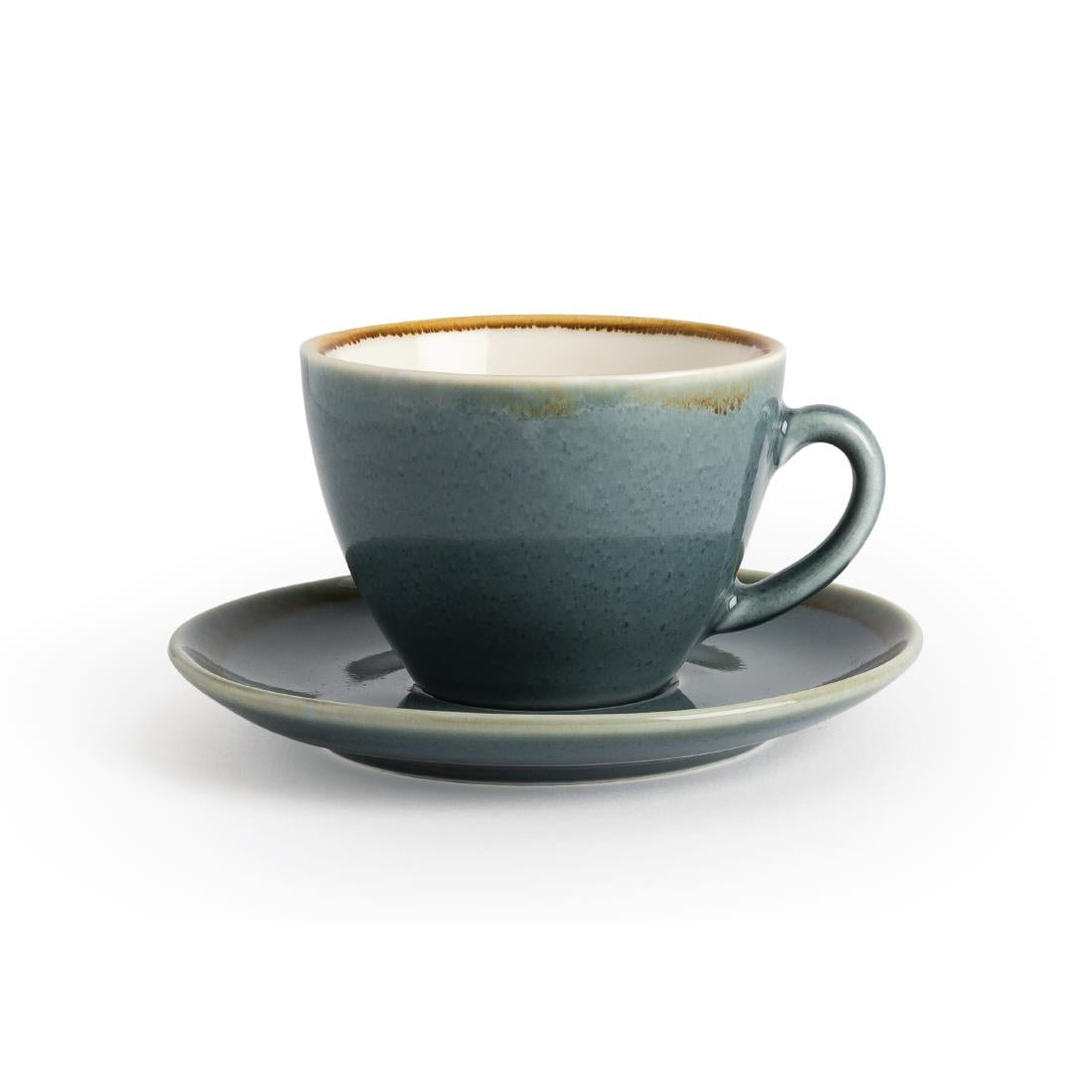 GP346 Olympia Kiln Cappuccino Cup Ocean 230ml (Pack of 6) JD Catering Equipment Solutions Ltd