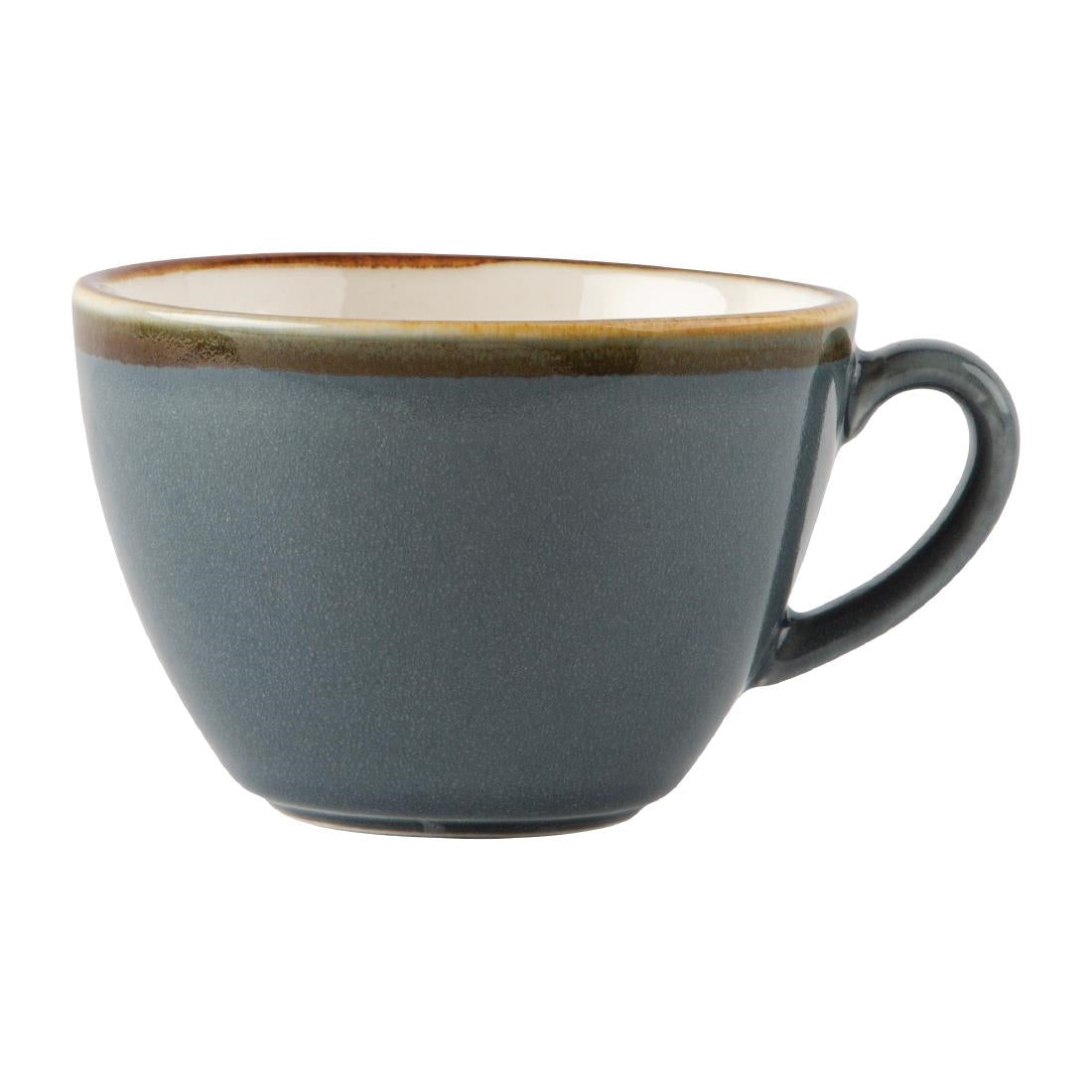 GP348 Olympia Kiln Cappuccino Cup Ocean 340ml (Pack of 6) JD Catering Equipment Solutions Ltd