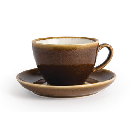 GP364 Olympia Kiln Cappuccino Cup Bark 340ml (Pack of 6) JD Catering Equipment Solutions Ltd