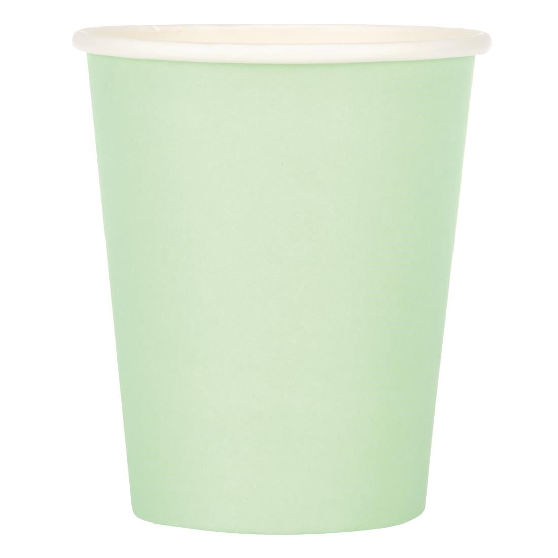 GP403 Fiesta Disposable Coffee Cups Single Wall Turquoise 225ml / 8oz (Pack of 1000) JD Catering Equipment Solutions Ltd