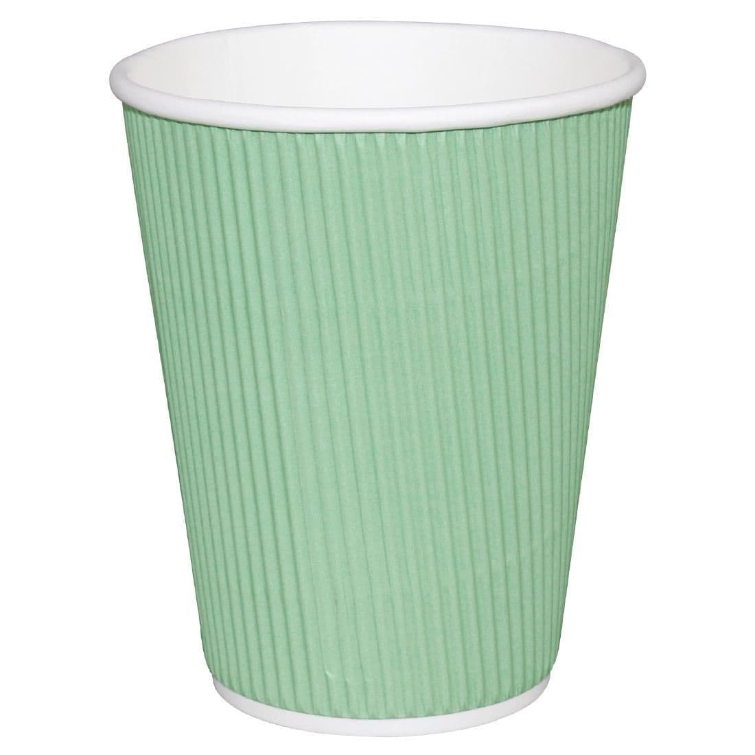 GP421 Fiesta Ripple Wall Takeaway Coffee Cups Turquoise 225ml / 8oz (Pack of 500) JD Catering Equipment Solutions Ltd