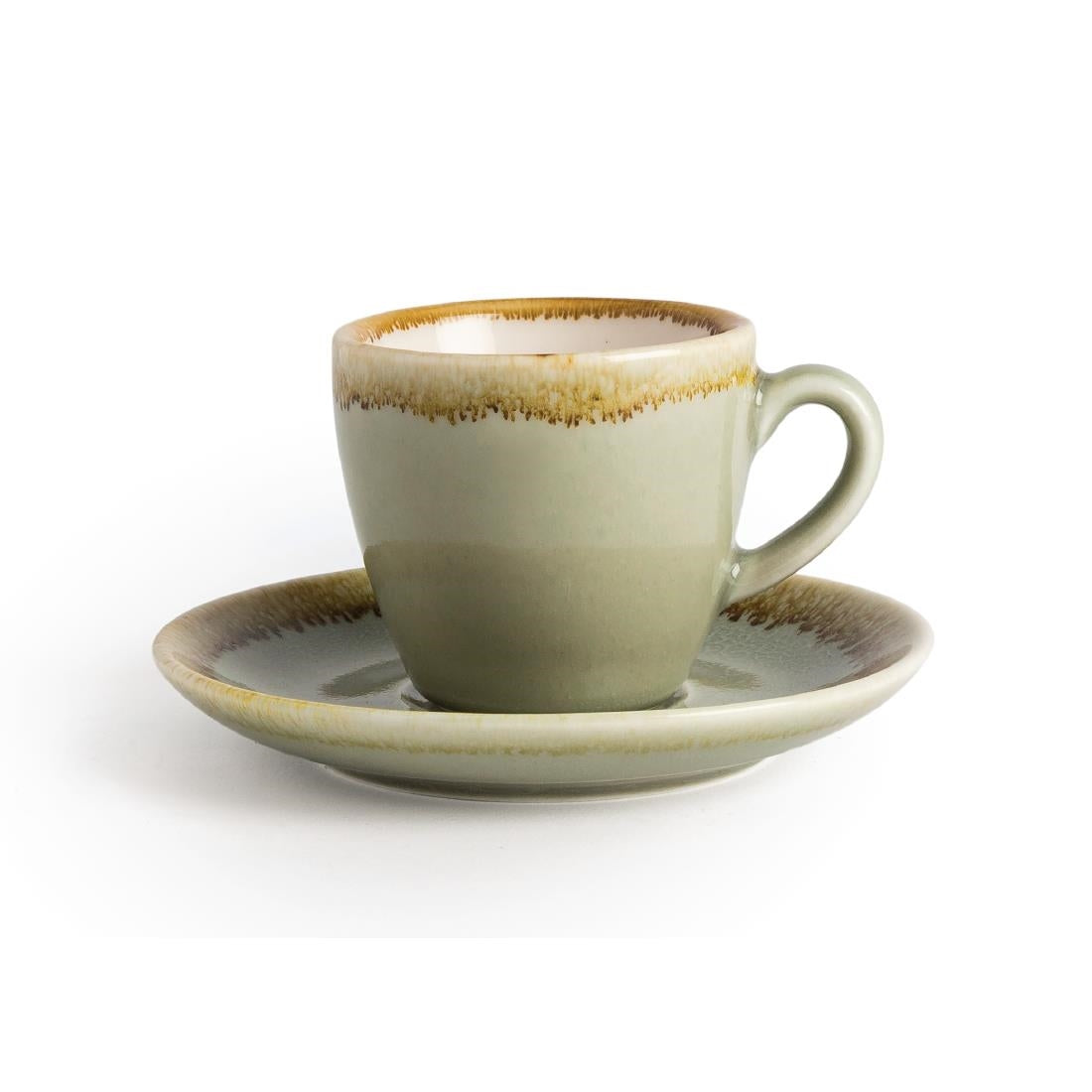 GP477 Olympia Kiln Espresso Saucer Moss (Pack of 6) JD Catering Equipment Solutions Ltd