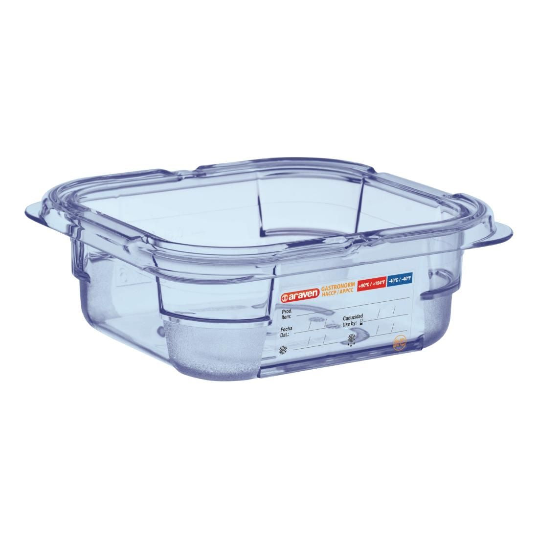 GP570 Araven ABS Food Storage Container Blue GN 1/6 65mm JD Catering Equipment Solutions Ltd