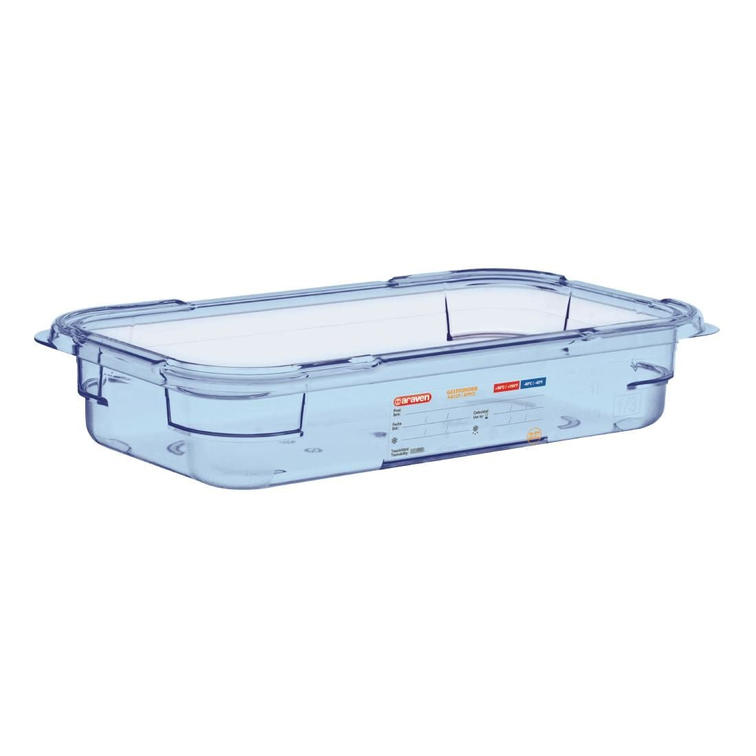 GP578 Araven ABS Food Storage Container Blue GN 1/3 65mm JD Catering Equipment Solutions Ltd