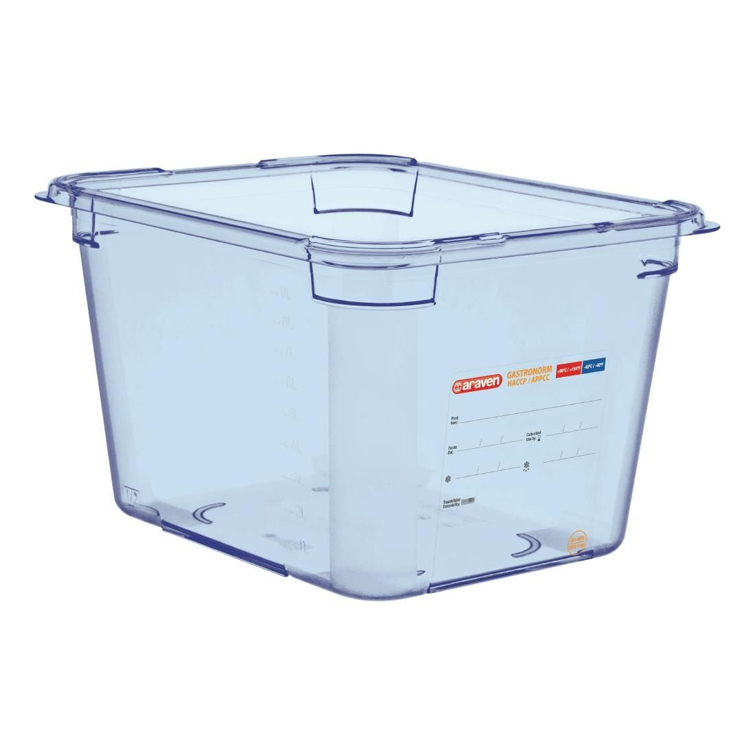 GP586 Araven ABS Food Storage Container Blue GN 1/2 200mm JD Catering Equipment Solutions Ltd