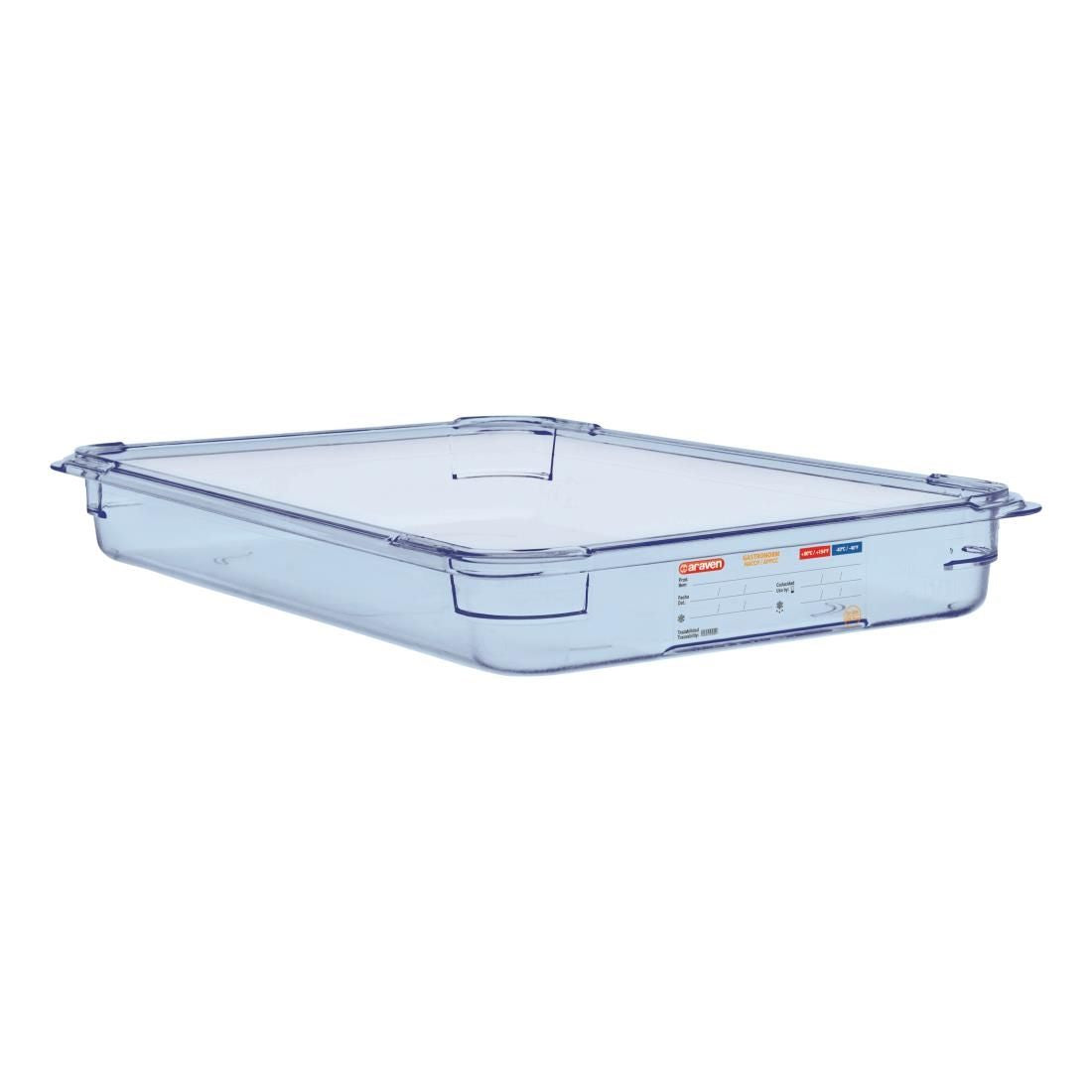 GP588 Araven ABS Food Storage Container Blue GN 1/1 65mm JD Catering Equipment Solutions Ltd
