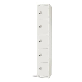 GR306-CN Elite Five Door Coin Return Locker White - JD Catering Equipment Solutions Ltd
