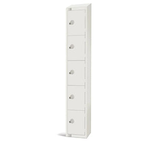 GR306-CS Elite Five Door Camlock Locker with Sloping Top White - JD Catering Equipment Solutions Ltd