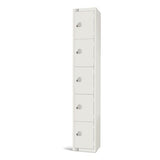 GR306-ELS Elite Five Door Electronic Combination Locker with Sloping Top White JD Catering Equipment Solutions Ltd