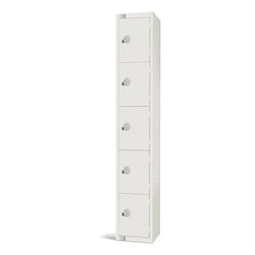 GR306-ELS Elite Five Door Electronic Combination Locker with Sloping Top White - JD Catering Equipment Solutions Ltd