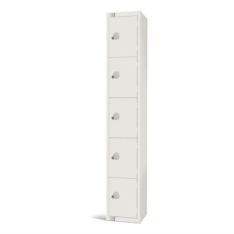 GR306-ELS Elite Five Door Electronic Combination Locker with Sloping Top White JD Catering Equipment Solutions Ltd