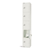 GR306-P Elite Five Door Padlock Locker White JD Catering Equipment Solutions Ltd
