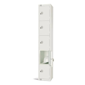 GR306-P Elite Five Door Padlock Locker White - JD Catering Equipment Solutions Ltd