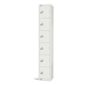 GR307-CL Elite Six Door Manual Combination Locker Locker White - JD Catering Equipment Solutions Ltd