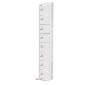 GR308-CLS Elite Eight Door Manual Combination Locker Locker White with Sloping Top - JD Catering Equipment Solutions Ltd