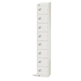 GR308-CS Elite Eight Door Camlock Locker with Sloping Top White - JD Catering Equipment Solutions Ltd