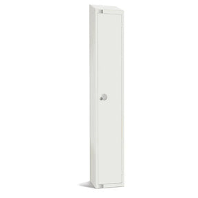 GR309-PS Elite Single Door Padlock Locker with Sloping Top White - JD Catering Equipment Solutions Ltd