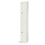 GR310-CLS Elite Double Door Manual Combination Locker Locker White with Sloping Top JD Catering Equipment Solutions Ltd
