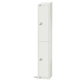 GR310-CLS Elite Double Door Manual Combination Locker Locker White with Sloping Top - JD Catering Equipment Solutions Ltd