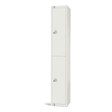 GR310-CN Elite Double Door Coin Return Locker White JD Catering Equipment Solutions Ltd