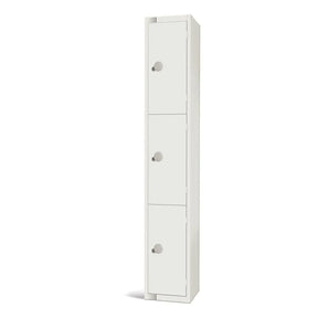 GR311-CLS Elite Three Door Manual Combination Locker Locker White with Sloping Top - JD Catering Equipment Solutions Ltd