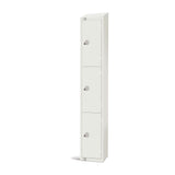 GR311-CS Elite Three Door Camlock Locker with Sloping Top White JD Catering Equipment Solutions Ltd