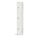 GR311-CS Elite Three Door Camlock Locker with Sloping Top White JD Catering Equipment Solutions Ltd