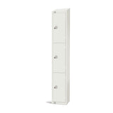 GR311-ELS Elite Three Door Electronic Combination Locker with Sloping Top White JD Catering Equipment Solutions Ltd