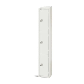 GR311-ELS Elite Three Door Electronic Combination Locker with Sloping Top White - JD Catering Equipment Solutions Ltd