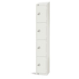 GR312-ELS Elite Four Door Electronic Combination Locker with Sloping Top White JD Catering Equipment Solutions Ltd