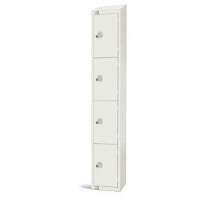 GR312-ELS Elite Four Door Electronic Combination Locker with Sloping Top White - JD Catering Equipment Solutions Ltd