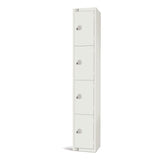 GR312-PS Elite Four Door Padlock Locker with Sloping Top White JD Catering Equipment Solutions Ltd